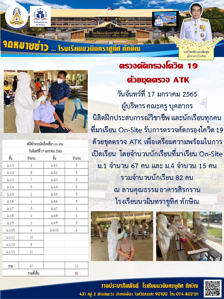 จดหมายข่าววันที่ 17 ม.ค. 2565