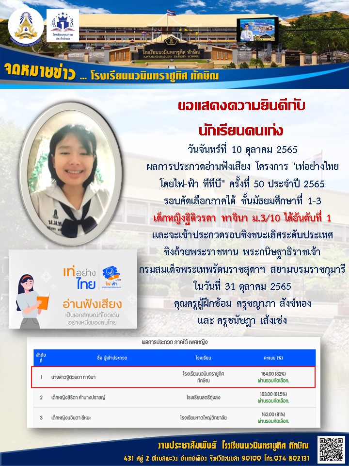 จดหมายข่าววันที่ วันที่ 10 ต.ค. 2565 ฉบับที่ 1