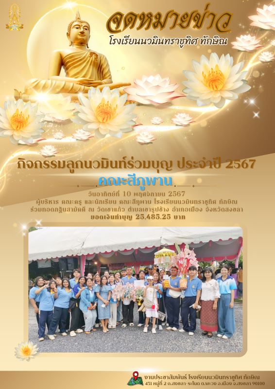 กิจกรรมลูกนวมินท์ร่วมบุญ คณะสีภูพาน