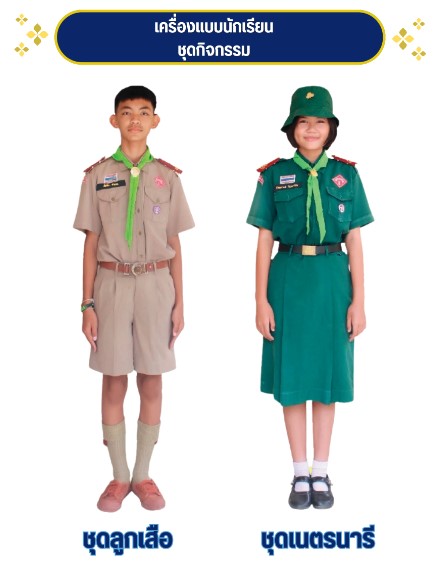 การแต่งเครื่องแบบชุดลูกเสือ-เนตรนารี